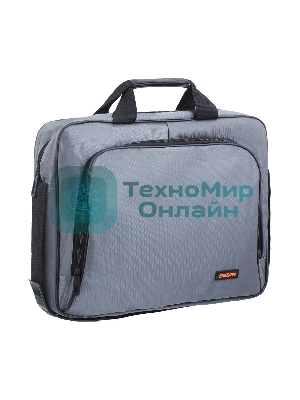 Сумка для ноутбука ExeGate EX264612RUS Office F1596 Dark-Grey, темно-серая, полиэстер, для ноутбуков до 15.6