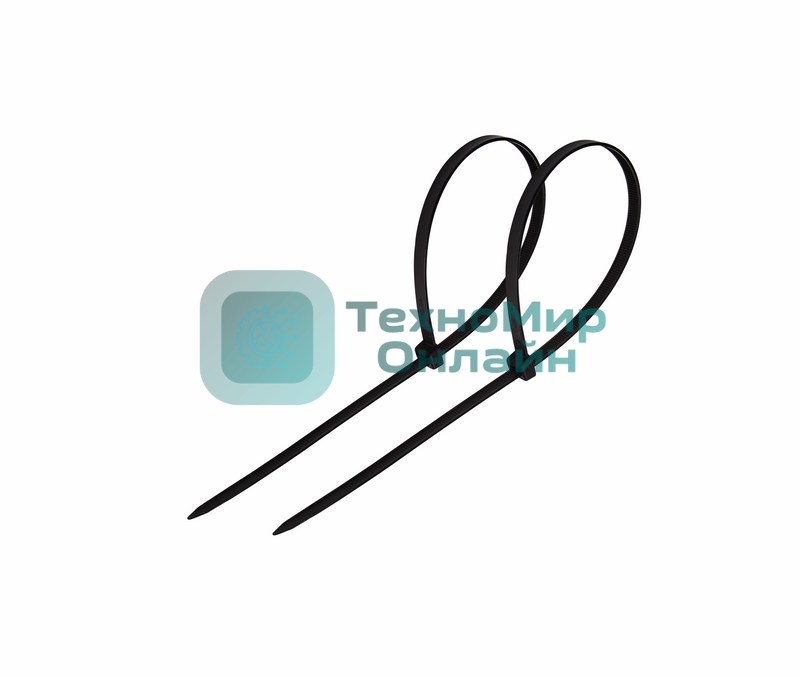 Хомут-стяжка кабельная нейлоновая Rexant 80 x2,5 мм, черная, упаковка 100 шт.