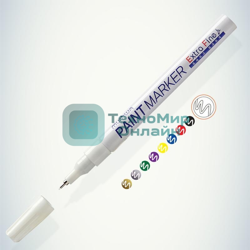 Маркер-краска Extra Fine 1 мм нитро-основа белый MunHwa Б0048236