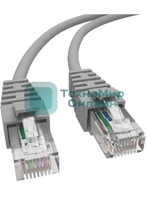Патч-корд NTSS NTSS-PC-UTP-RJ45-5e-0.3-LSZH-GY NTSS-PC-UTP-RJ45-5E-0.3-LSZH UTP RJ-45 вил.-вилка RJ-45 cat.5e 0.3м серый LSZH (уп.:1шт) 26AWG