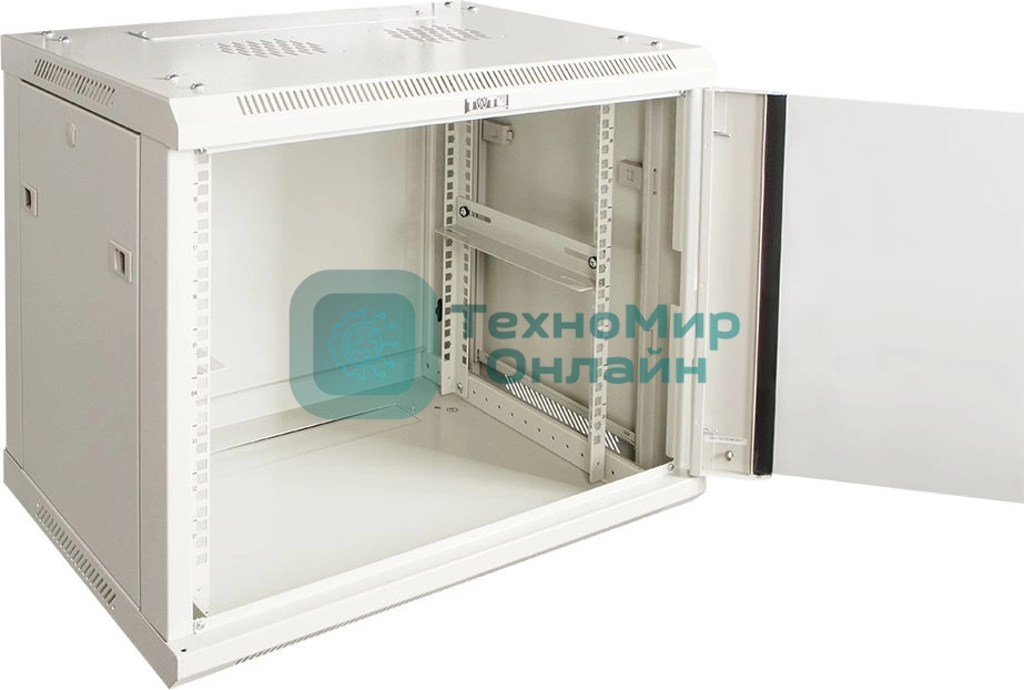 Шкаф коммутационный Lanmaster Pro (TWT-CBWPG-15U-6X4-GY) настенный 15U 600x450 мм пер. дв. стекл 60 кг серый 350 мм 768 мм IP20 металл