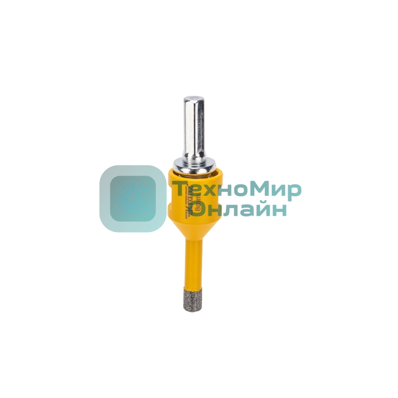 Коронка алмазная профессиональная по керамограниту и железобетону Kranz М14, вакуумное спекание, 8мм, для УШМ