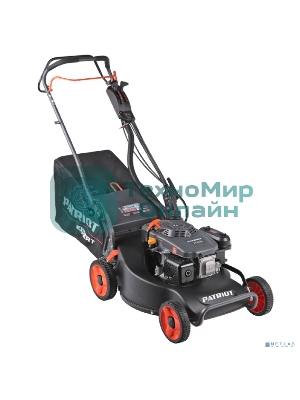 Газонокосилка бензиновая PATRIOT PT 54AS, 53 см, самоходная(3 скорости), 7,5л.с., алюминиевая дека, крданная передача на редуктор колес травосборник 75л