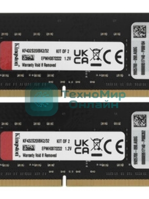 Оперативная память Kingston Fury Impact, DDR4, 32GB (1x32GB), 3200MHz, CL20, SO-DIMM