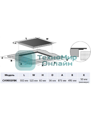 Индукционная варочная панель Maunfeld CVI905SFBK Inverter