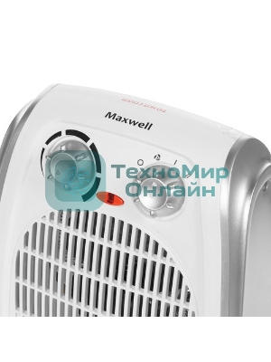 Тепловентилятор Maxwell MW-3458 (W), белый, 1000/2000 Вт, 20 м2, термостат