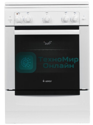 Плита комбинированная Gefest ПГЭ 6110-01 белый, конфорок 3 газовых и 1 электрическая, духовка 52 л, 60 см x 85 см x 60 см
