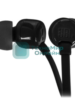 Проводные наушники JBL Tune 110 черный, внутриканальные, Jack 3.5 мм