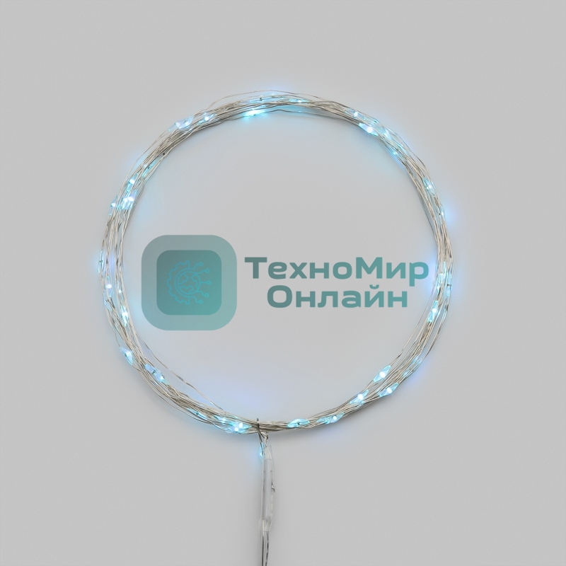 Гирлянда светодиодная Роса 5м 50 LED ГОЛУБОЙ IP20 2хАА (в комплект не входят) NEON-NIGHT