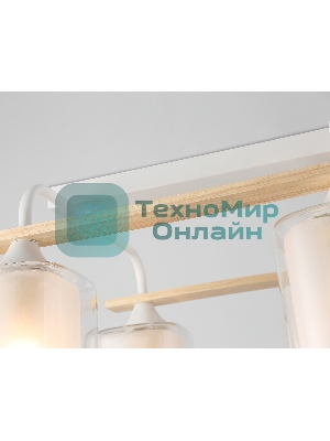 Светильник Ambrella light TR3033246/4 WH/WD белый/дерево E27/4 max 60W 340*340*245