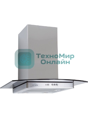 Вытяжка каминная Elikor Кристалл 50Н-430-К3Д серебристый, 50 см, 430 куб. м/ч, 54 дБ