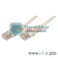 Шнур коммутационный Rexant патч-корд, U/UTP RJ45-RJ45 cat.5e, PVC, серый, 0,5м