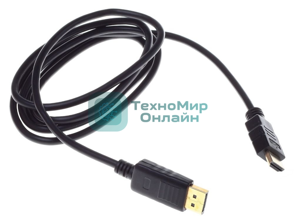 Кабель аудио-видео Buro HDMI (m)/DisplayPort (m) 1.8м. феррит.кольца позолоченные контакты черный