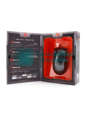 Мышь проводная A4Tech Bloody AL90 Blazing черный, 12000 dpi, USB, кнопки - 8