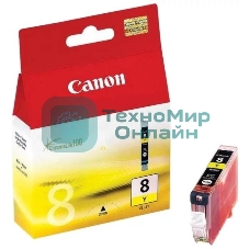 Картридж струйный CLI-8Y (0623B024), для Canon 4200/5200/MP500/MP800, Желтый, 490 стр.