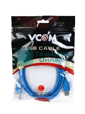Кабель соединительный VCOM VUS7070-1.8M USB3.0 Am/Bm 1,8m (VUS7070-1.8M)