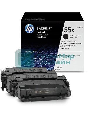 Картридж лазерный набор из 2 шт HP LaserJet CE255XD черный для LJ P3015(2 х 12500 стр)