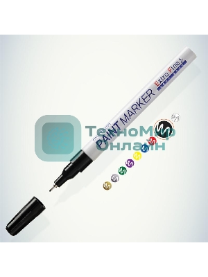 Маркер-краска Extra Fine 1 мм нитро-основа черный MunHwa Б0048237