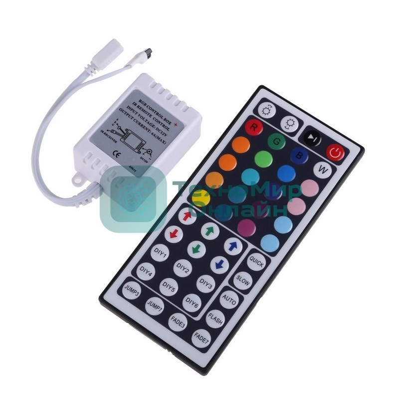 Мини контроллер LED ИК(IR) 72 W/144 W, 44 кнопки, 12 V/24 V