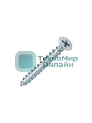 Саморез оконный Kranz острый, 4.1х40, белый цинк, короб (500 шт./уп.)