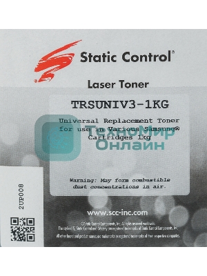 Тонер Static Control TRSUNIV3-1KG черный флакон 1000гр. для принтера Samsung ML2160/SCX3400/M2020/M2070