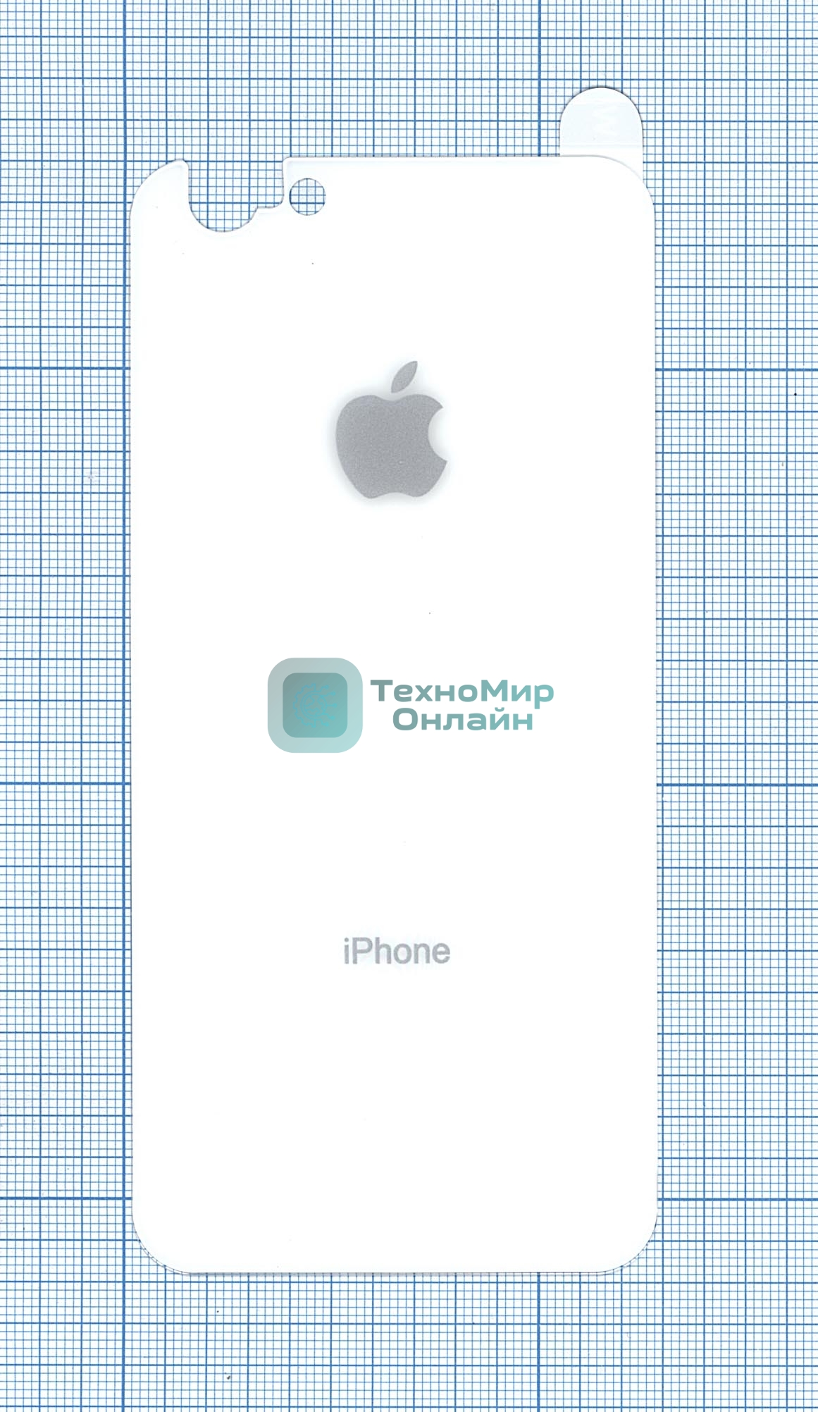 Защитное заднее стекло для iPhone 6/6S белый