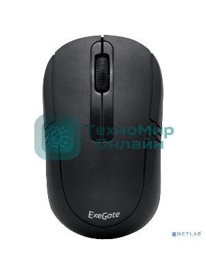 Мышь беспроводная ExeGate Professional Standard SR-9021 черный, 1200 dpi, радиоканал, USB, кнопки - 3