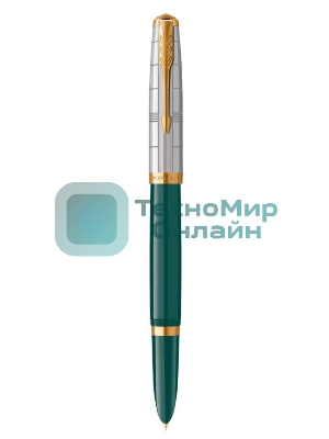 Ручка перьевая Parker 51 Premium (CW2169074) Forest Green GT, F, сталь нержавеющая, подарочная коробка