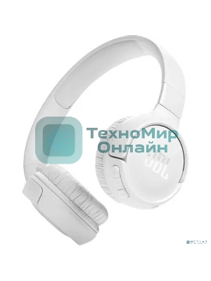 Беспроводные наушники JBL Tune 520BT белый, накладные, Bluetooth, быстрая зарядка, складная конструкция