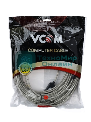 Кабель-адаптер VCOM VUS7049-25M USB2.0-repeater, удлинительный активный Am-->Af 25м