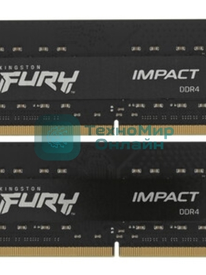 Оперативная память Kingston Fury Impact, DDR4, 32GB (1x32GB), 3200MHz, CL20, SO-DIMM