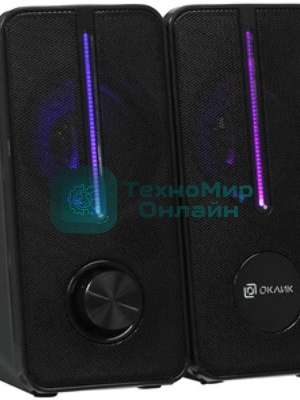 Акустическая система Оклик OK-120U 2.0 черный 6Вт