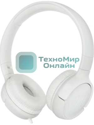 Проводные наушники JBL Tune 500 белый, накладные, Jack 3.5 мм, складная конструкция