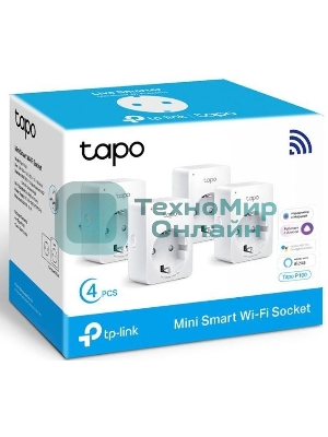 Умная розетка Mini Smart 2.4 GHz Wi-Fi Socket, 4 units, 220-240 V, Max Load 10 A, Bluetooth 4.2 (onboarding only)