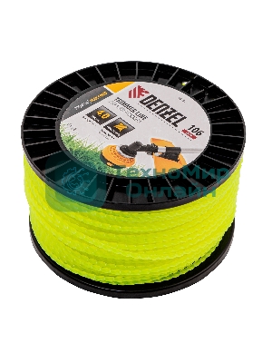 Леска для триммера Denzel витой квадрат, 4,0мм х 106м, на DIN катушке FLEX CORD