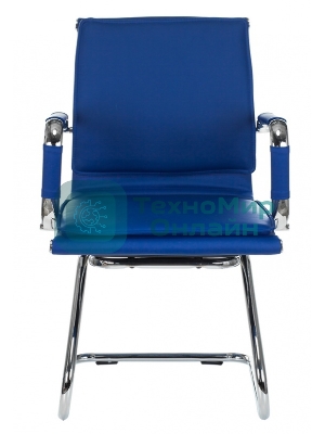 Кресло Бюрократ CH-993-Low-V/blue синий, экокожа, 120 кг, механизм качания, низкая спинка
