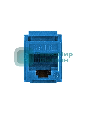 Модуль-вставка Keystone Jack RJ-45 ExeGate KJ-8P8C-U-C6-180-Dual (Кат.6, неэкранированная, 180 градусов, IDC Krone/110)