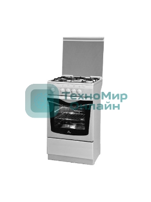 Плита газовая De Luxe 5040.37Г (КР) белый, конфорок 4 шт, духовка 43 л, 50 см x 85 см x 50 см