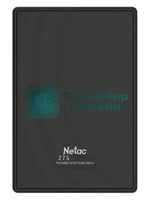 Внешний SSD Netac Z7S, 120 Gb, USB 3.2 Gen 2 Type-C, R/W 550/480, черный