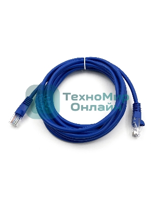 Патч-корд Buro UTP cat.5e 3м синий RJ-45 (m)-RJ-45 (m)