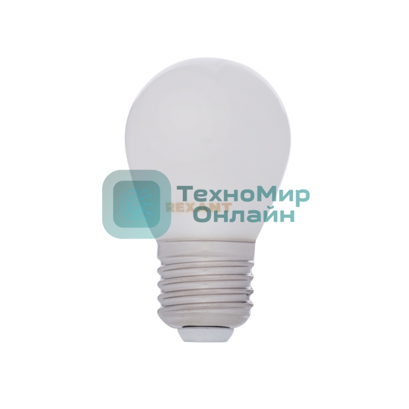 Лампа светодиодная филаментная Rexant Шарик GL45 9.5 Вт 915 Лм 4000K E27 матовая колба