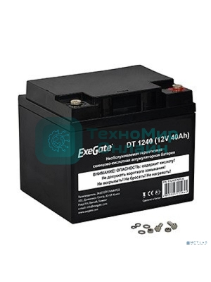 Батарея ExeGate DT 1240 (12V 40Ah), клеммы под болт М6