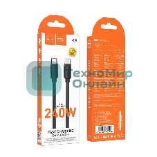 Кабель USB2.0 Hoco Type-C/Type-C, 5A, 240Вт, X115, 1м, черный, коробка