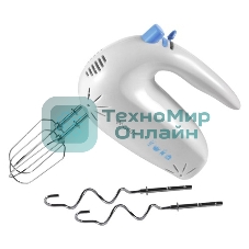 Миксер Energy EN-247 (Мощность 200 Вт,. 5 скоростей работы. Стальные хромированные венчики для взбивания и насадки для замешивания теста.)