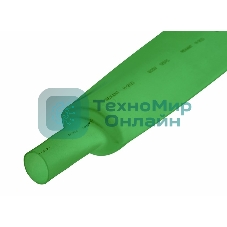 Термоусаживаемая трубка Rexant 50,0/25,0 мм, зеленая, упаковка 10 шт. по 1 м