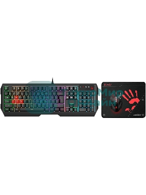 Комплект клавиатура+мышь A4Tech Bloody B1700 проводной, USB, 6000 DPI, чёрный