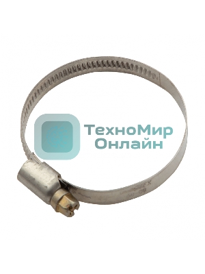 Хомуты Сибртех нержав. сталь, стандартное болтовое крепление 40-60 мм, ширина 9 мм, 50 шт.