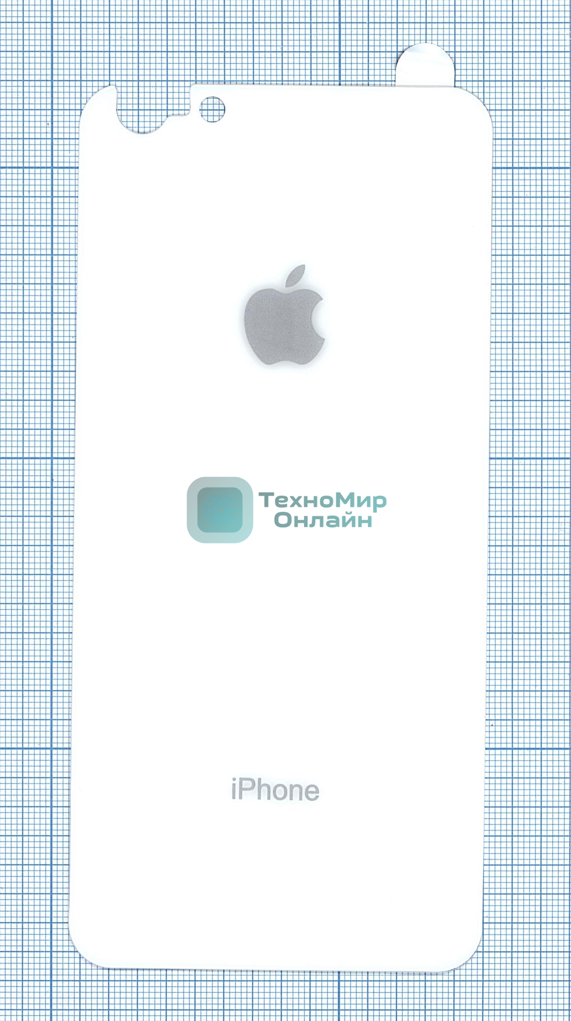 Защитное заднее стекло для iPhone 6/6S Plus белый