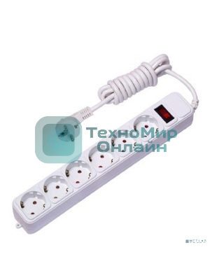 Сетевой фильтр EKF UFP10-375-6-03 6x3 м 10А/2,2 кВт с выкл. c/з ПВС 3х0,75 Блокбастер EKF PROxima