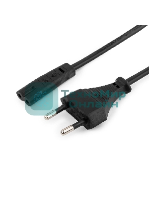 Кабель питания Cablexpert PC-184-VDE-3M, CEE 7/16-C7, 2х0.75мм2, 2.5A, VDE, 3м, черный, пакет